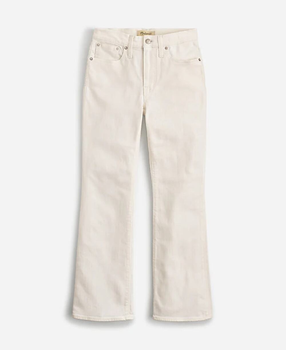 Madewell Tall Kick Out Crop Jeans Pure White Casual Chic T26 NWT